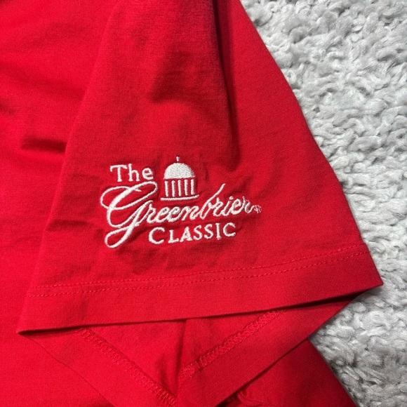 Polo Golf Shirt Womens Large Classic Fit Polo Red White Pony Preppy Large Work - Picture 4 of 6